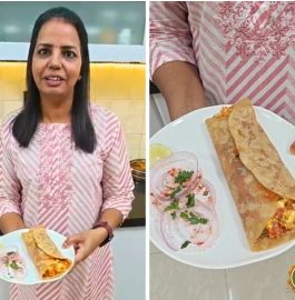 Amritsari Paneer Bhurji Wrap recipe