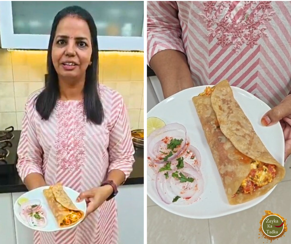 Amritsari Paneer Bhurji Wrap recipe