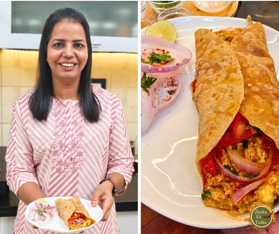 Amritsari Paneer Bhurji Wrap recipe