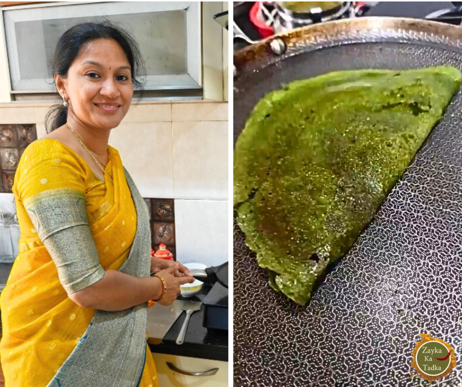 Palak Pesarattu | Green Dosa Recipe