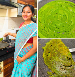 Palak Pesarattu | Green Dosa Recipe