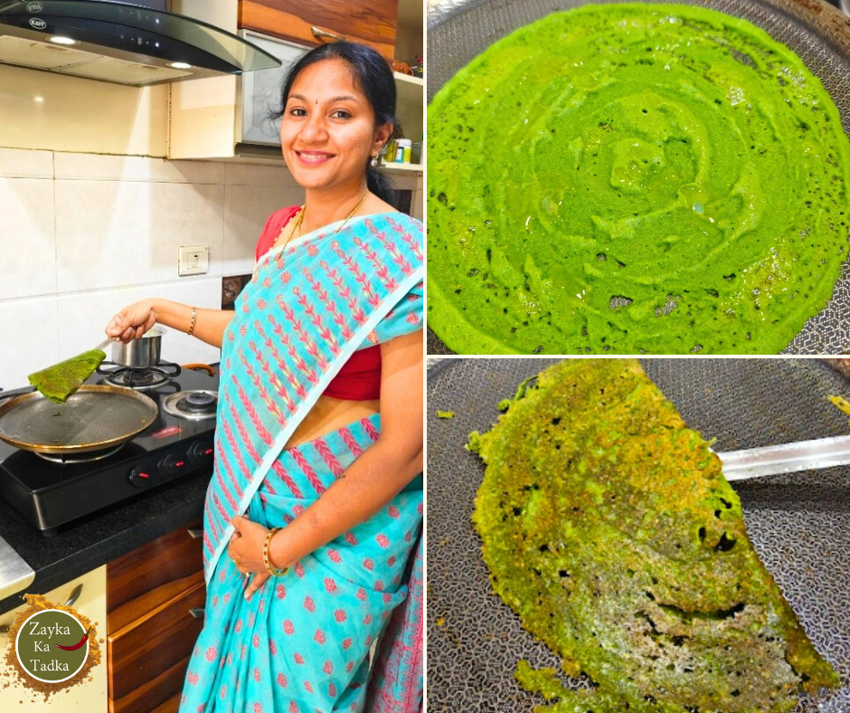 Palak Pesarattu | Green Dosa Recipe