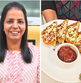 Cheesy Besan Bread Toast Recipe