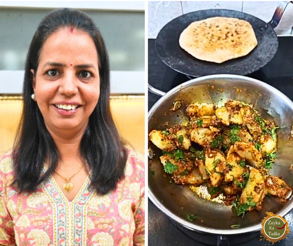 Chatpati Aloo Ki Sabji With Masala Paratha Recipe