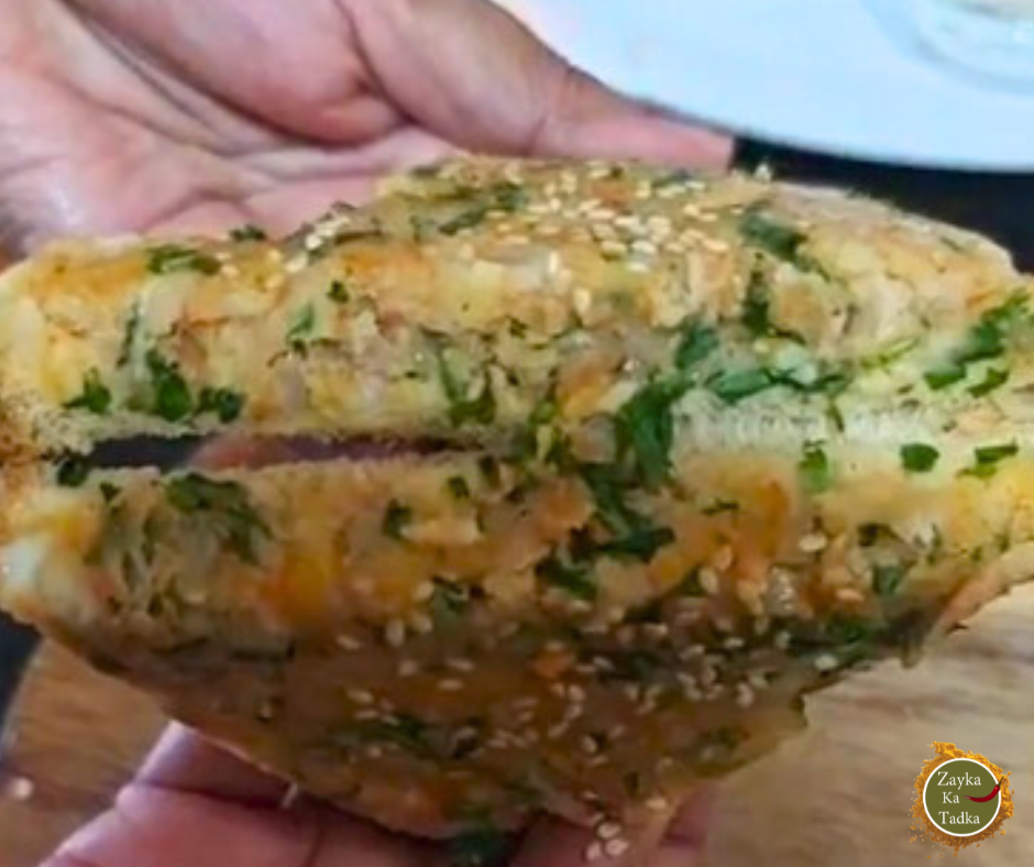 Aloo Cheese Open Sandwich Recipe
