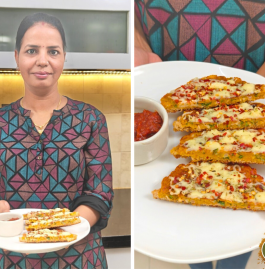 Cheesy Besan Bread Toast Recipe