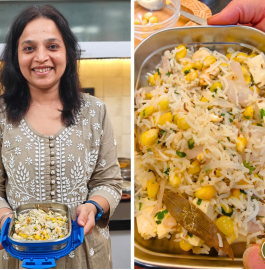 Corn Paneer Rice Recipe