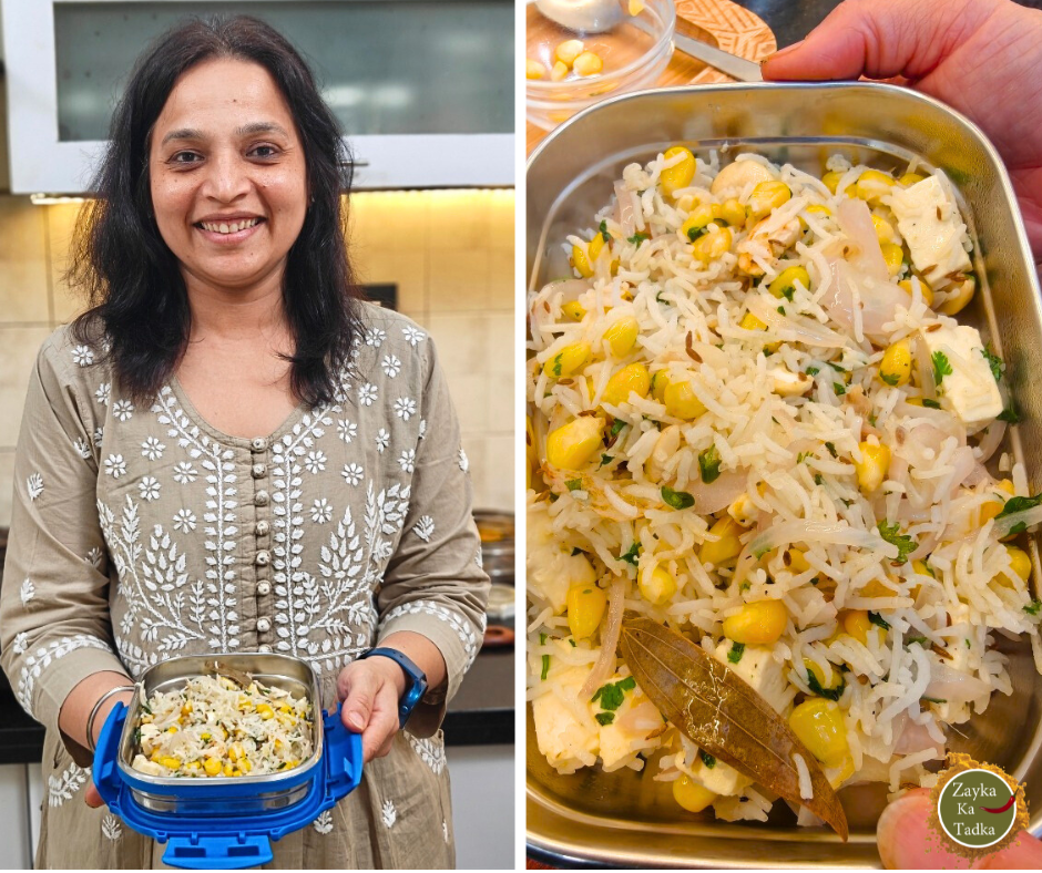 Corn Paneer Rice Recipe