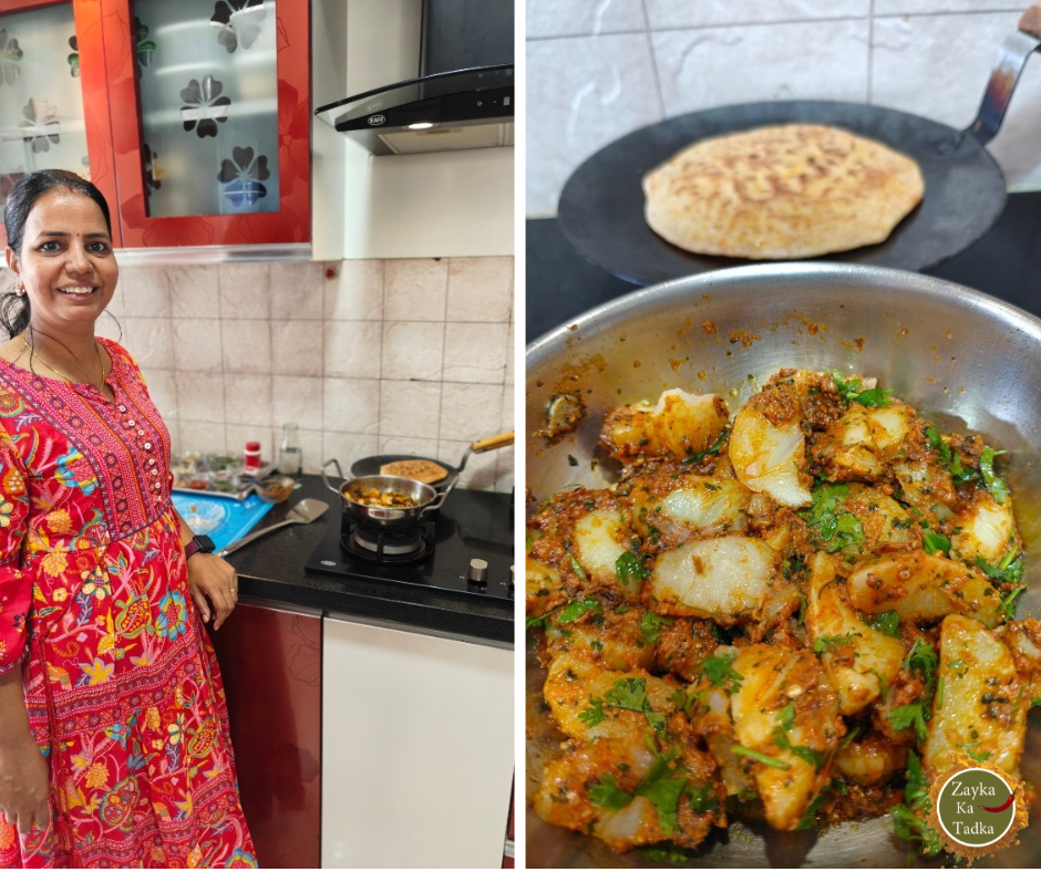 Chatpati Aloo Ki Sabji With Masala Paratha Recipe