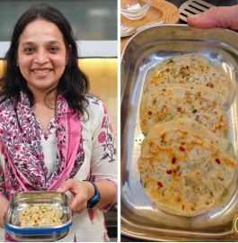 Sooji Paneer Pancakes Recipe