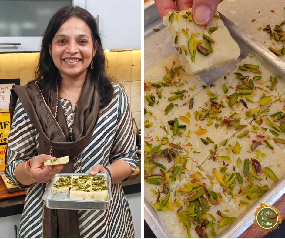 Instant Coconut Barfi Recipe