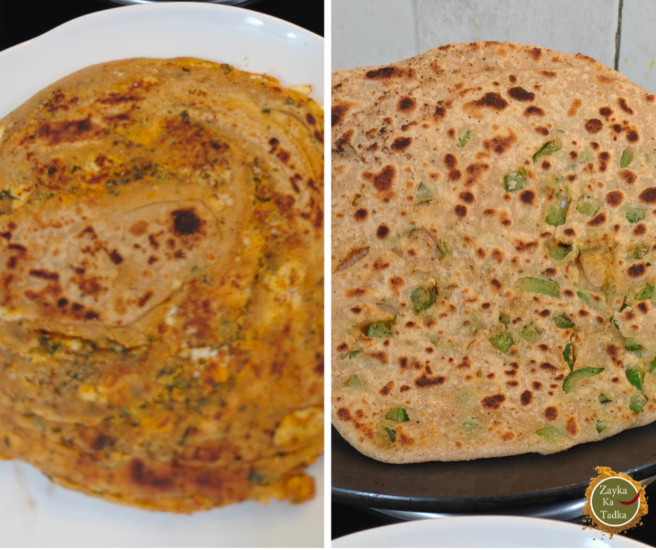2 Types Of Parathas Recipe
