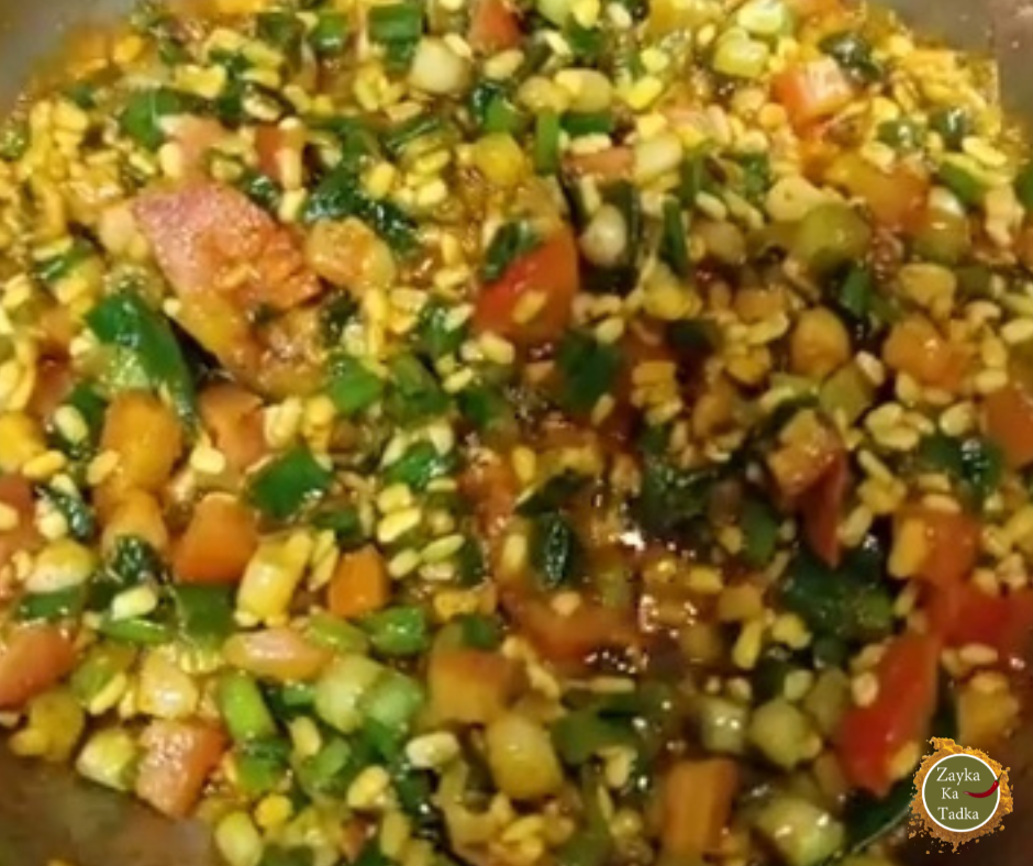 Hare Pyaz Moong Dal Sabji Recipe