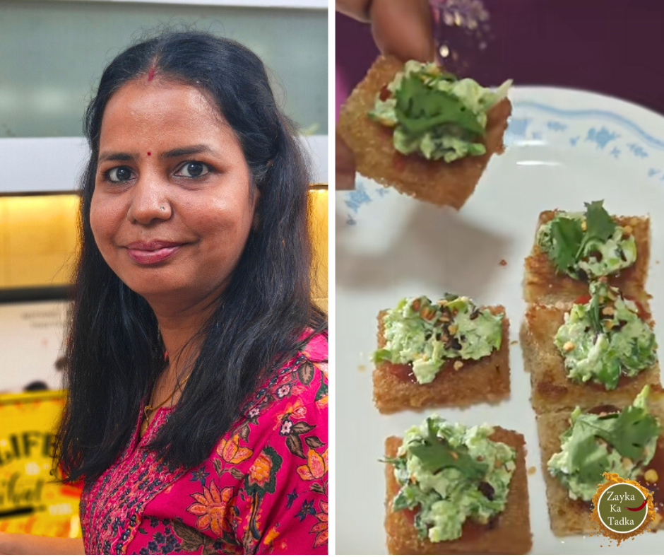 Matar Toast Party Bites Recipe