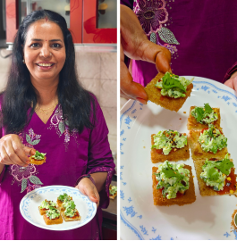 Matar Toast Party Bites Recipe