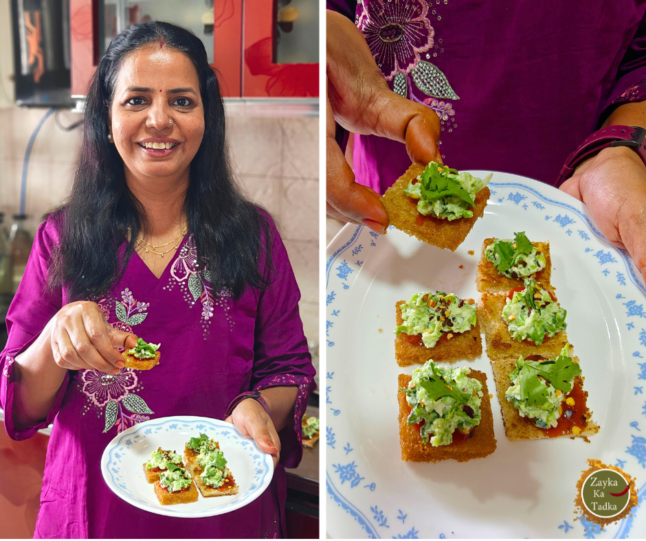 Matar Toast Party Bites Recipe