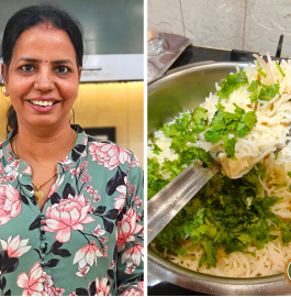Onion Paneer Rice In Pressure Cooker
