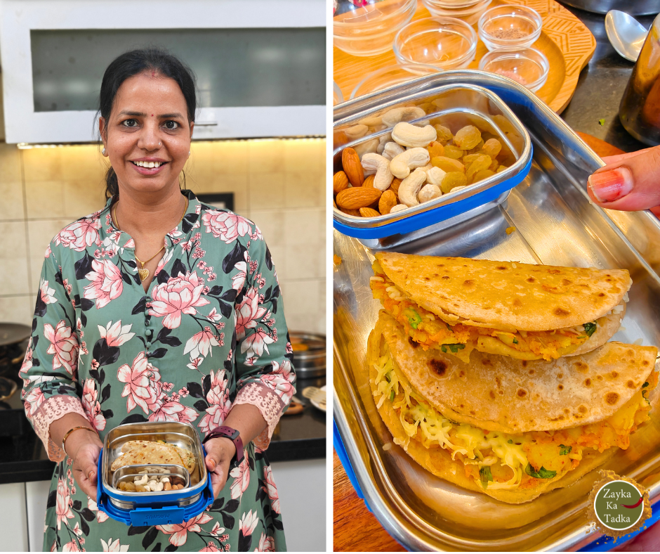 Chhole Cheese Roti Wrap Recipe