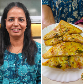 Open Aloo Tadka Toast Recipe