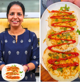 Sooji Paneer Pancake Recipe
