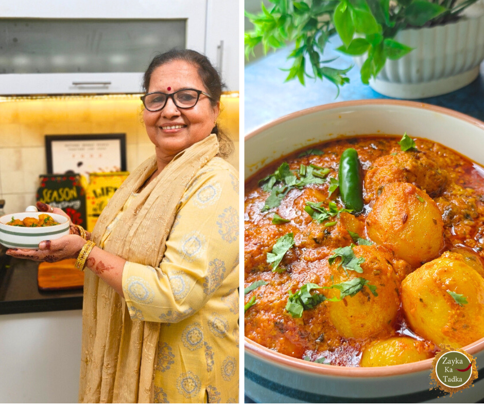 Restaurant Style Shahi Dum Aloo | Dum Aloo In Pressure Cooker Recipe
