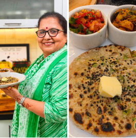 Matar Stuffed Kulcha With Pyaz Ka Achar Recipe