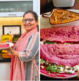 Pink Dosa | Beetroot Dosa Recipe