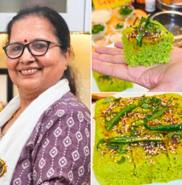 Palak Paneer Dhokla Recipe