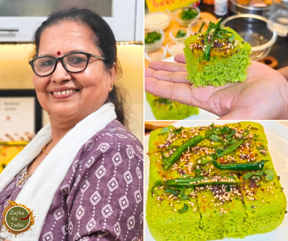 Palak Paneer Dhokla Recipe