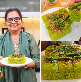 Palak Paneer Dhokla Recipe