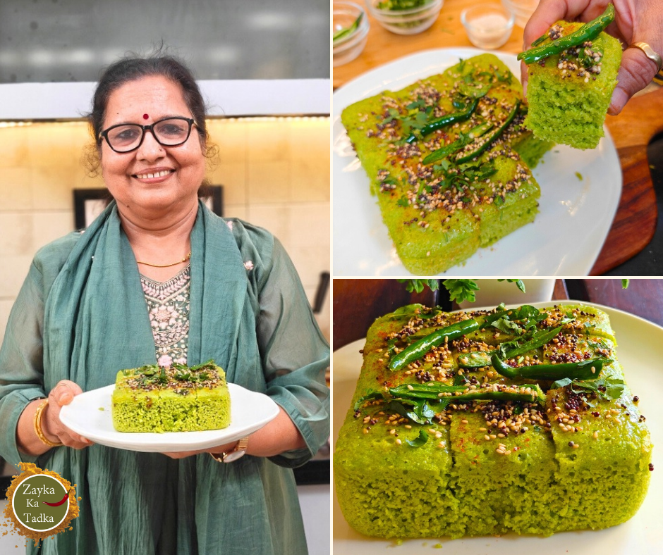 Palak Paneer Dhokla Recipe